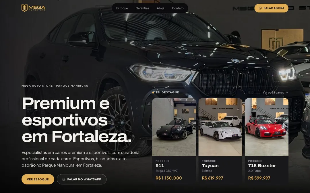 Prévia do layout Vitrine